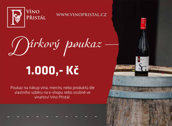 Dárkový poukaz na nákup vína a produktů ve výši 1.000 Kč